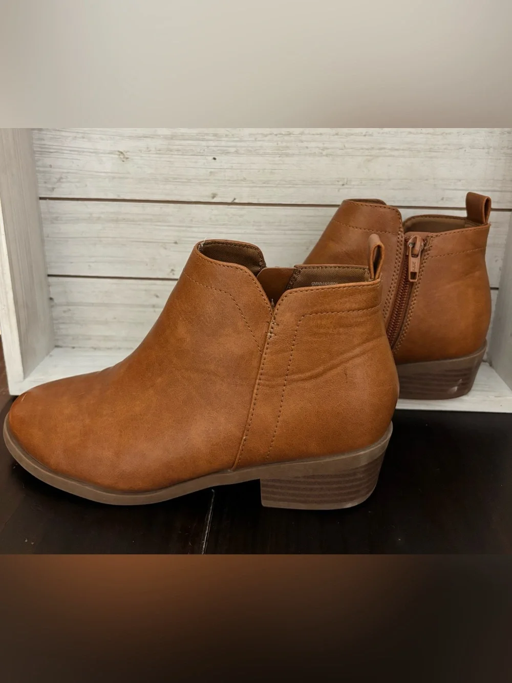 Girls Ankle Boots Low Heel Side Zipper Fall Winter Booties Outdoor Shoes